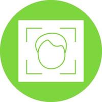 Face Scanner Vector Icon Design