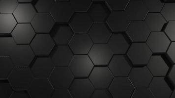 Abstract background of carbon hexagons. Polygonal dark surface. The concept of futuristic technology. Geometric data. 3d rendering photo