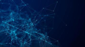 Abstract light blue background with moving lines and dots. The concept of big data. Network connection. Worldwide connection to the Internet. 3d rendering. photo