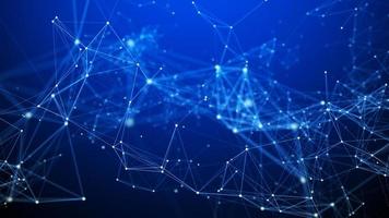 Abstract blue background. Background for a business event. Network connection. Scientific background with lines and dots. Scientific education. 3d rendering. photo