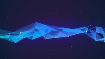 3D illustration. Abstract polygonal space with blue polygons and lines. Technologies. Futuristic Digital Network Concept. 3d rendering photo