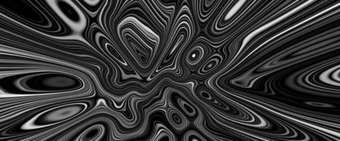 Black satin liquid background. Digital art abstract pattern. Abstract liquid metal close-up design. Smooth elegant black satin texture. Luxurious marble background design. photo