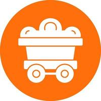 Mining Cart Vector Icon Design