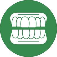 diseño de icono de vector de dentadura postiza