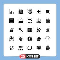 25 iconos creativos signos y símbolos modernos de la marca articales digitales pagados junto a elementos de diseño vectorial editables vector