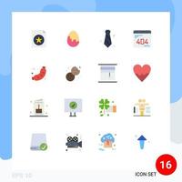 paquete de iconos de vector de stock de 16 signos y símbolos de línea para código de vestimenta de sitio web rápido desarrollo web paquete editable de elementos de diseño de vector creativo