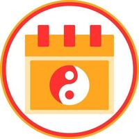 Chinese Calendar Vector Icon Design