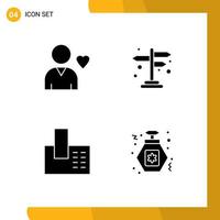 Universal Solid Glyphs Set for Web and Mobile Applications favorite home direction cross road perfume Editable Vector Design Elements