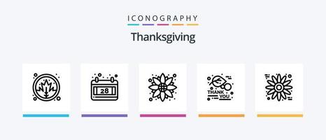 Thanksgiving Line 5 Icon Pack Including red. decoration. wheat. thanks day. thanksgiving. Creative Icons Design vector