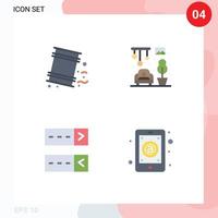 Pack of 4 creative Flat Icons of barrels protect pollution chandeliers email Editable Vector Design Elements