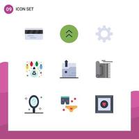 Modern Set of 9 Flat Colors and symbols such as carpet technology setting business decoration Editable Vector Design Elements