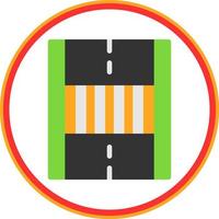 Pedestrian Crossing Vector Icon Design