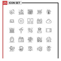 25 Creative Icons Modern Signs and Symbols of finance management calculation business drugs Editable Vector Design Elements