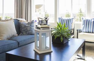 Living Area with Coffee Table, Couch and Chairs photo