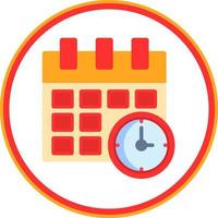 Time ANd Date Vector Icon Design
