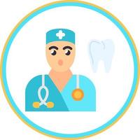 Male Dentist Vector Icon Design