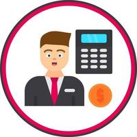 Accountant Vector Icon Design