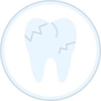 diseño de icono de vector de dientes cariados