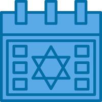 Hebrew Calendar Vector Icon Design