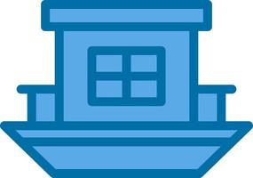 Houseboat Vector Icon Design