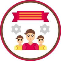 diseño de icono de vector de trabajo en equipo