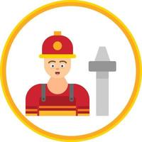 Fireman Vector Icon Design