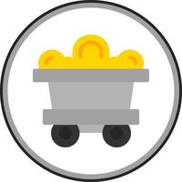 Mining Cart Vector Icon Design