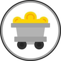 diseño de icono de vector de carro de minería