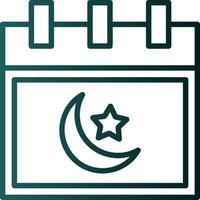 Islamic Calendar Vector Icon Design