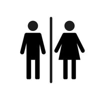 WC wayfinding vector illustration icons. Toilet male and female gender signs