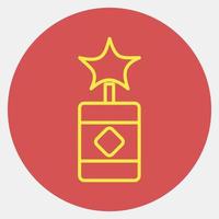 petardos de icono. elementos de celebración del año nuevo chino. iconos en estilo rojo. bueno para impresiones, carteles, logotipos, decoración de fiestas, tarjetas de felicitación, etc. vector