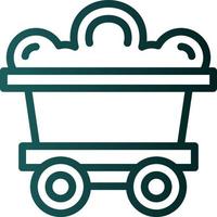 Mining Cart Vector Icon Design