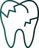 Decayed Teeth Vector Icon Design