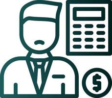 Accountant Vector Icon Design