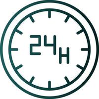 Diseño de icono de vector de 24 horas