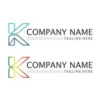 Letter K logo icon illustration design template.Graphic Alphabet Symbol for business finance logotype. Graphic Alphabet Symbol for Corporate Business Identity. vector