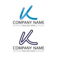 plantilla de diseño de ilustración de icono de logotipo de letra k. símbolo de alfabeto gráfico para logotipo de finanzas empresariales. símbolo del alfabeto gráfico para la identidad empresarial corporativa. vector