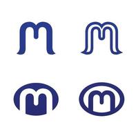 M Letter Logo Template vector