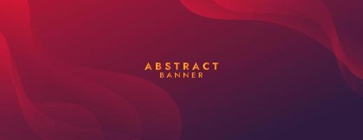 Abstract Red Fluid Wave Banner Template vector