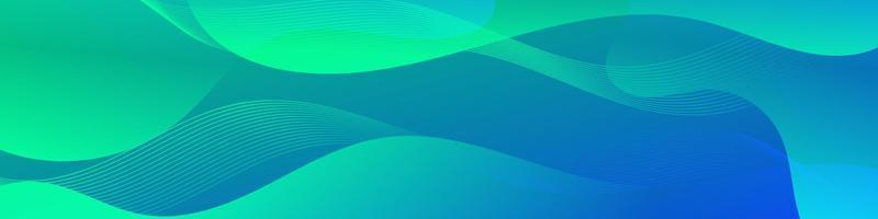 Abstract Green Fluid Wave Banner Template vector