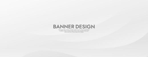 Abstract White Fluid Wave Banner Template vector