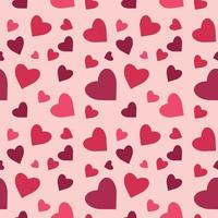 Seamless love heart design vector background. Seamless pattern on Valentines day. The seamless texture with hart