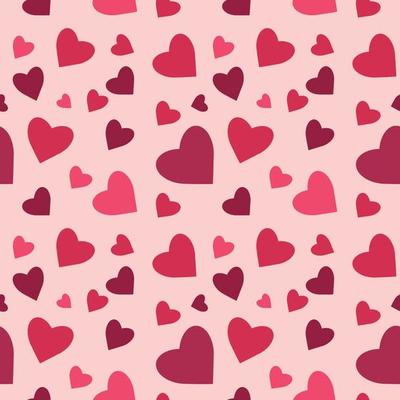 Seamless love heart design vector background. Seamless pattern on Valentines day. The seamless texture with hart
