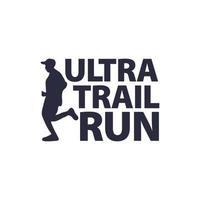 ultra trail run logo vector