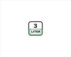 3 liter icon vector illustration