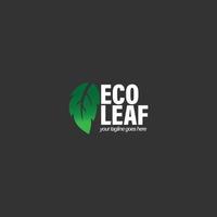 eco leaf loogo vector