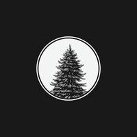 pine christmas logo vector