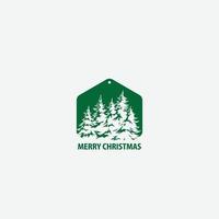 pine christmas logo vector