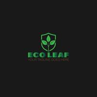 eco leaf logo vector