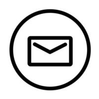 E-mail icon in a circle abstract vector